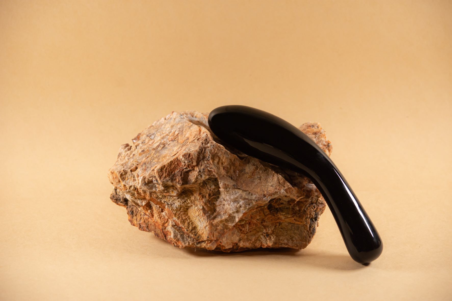 Prince Albert Black Obsidian Wand Yoni Wand Seeds of the Sun